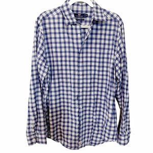 Vineyard Vines Men's Classic Fit Murray Shirt Size Medium Long Sleeve Blue Plaid